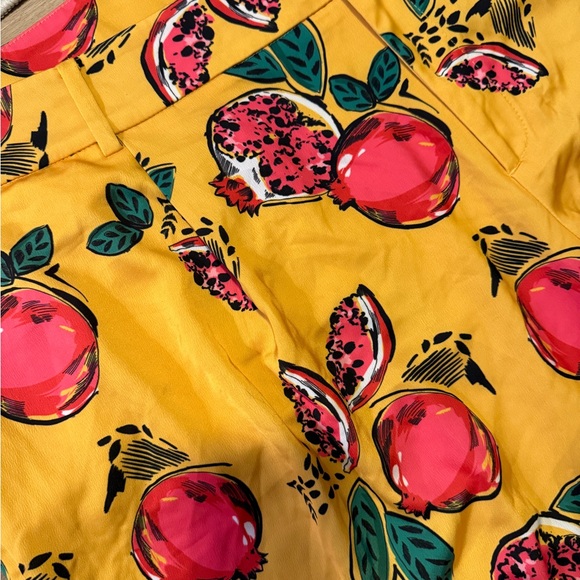 NWOT Eloquii Pomegranate Print Pleated Wide Leg Pants - Picture 3 of 6